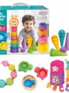 ToyStor My Little Star 4-in-1 Gift Set for Toddlers - Stacking Cups, Shape Sorter Blocks, Ice Cream Cones & Caterpillar Cups – Educational & Motor Skills Development Toy for Kids 12+ Months