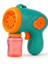 Rechargeable Gatling Bubble Gun for Kids | Automatic Electric Bubble Maker with LED Lights & Leak-Proof Tray | Indoor & Outdoor Bubble Blower Launcher Toy for Toddlers Boys & Girls