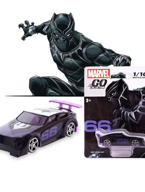 Marvel Black Panther 1 Diecast Battle SUV Metal Toy Car for Kids | 1:64 Diecast Metal Toy Car Go Collection Superhero Themed Toy Cars | Ages 3 & Up | Birthday Gift for Kids