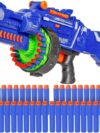 Toystor 40 Pcs Soft Bullet Gun Set for Kids, Automatic & Manual Shooting Toy with 40 Foam Bullets and Suction Darts, Multi-Color Safe Toy for Boys 5+ Years (40 Pcs Hot Blaze Gun)