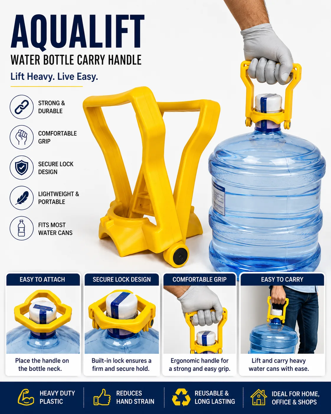 AquaLift Heavy-Duty Water Bottle Carry Handle - Image 3