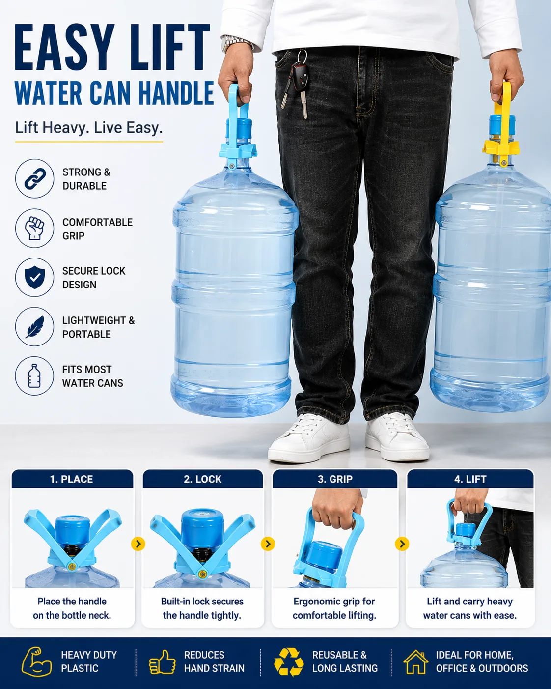 AquaLift Heavy-Duty Water Bottle Carry Handle - Image 2
